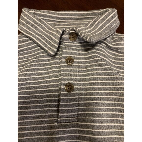 Play 3-6 Months Striped Gray Cotton Blend Bodysuit Onesie - Picture 4 of 5